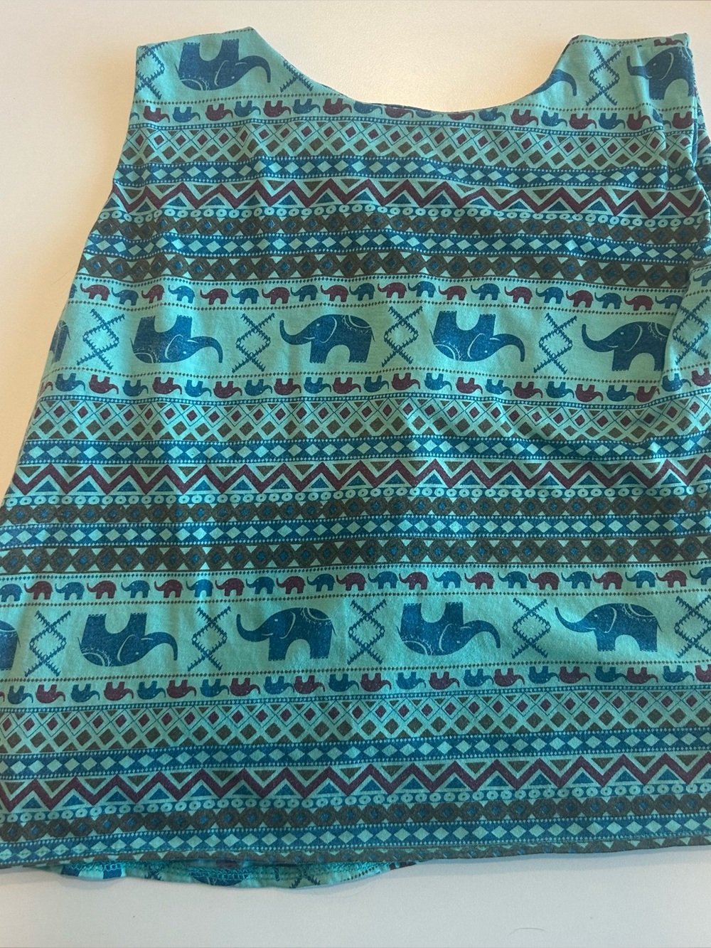 Women's Blue Elephant Print Tank Top